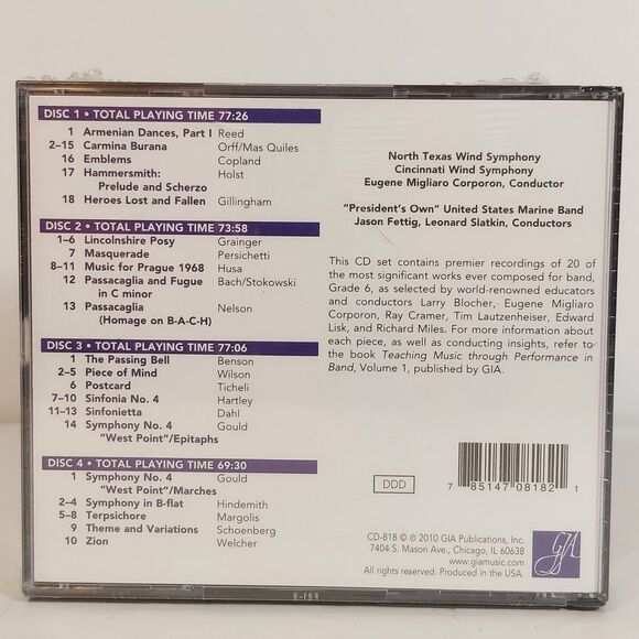 Teaching Music Through Performance In Band CD Vol 1 Grade 6 Resource Recording - Picture 2 of 3